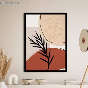 Leaves and shapes III, poster