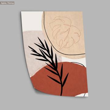 Leaves and shapes III, κάδρο, μαύρη κορνίζα 2