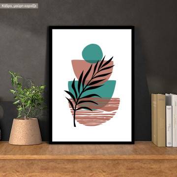 Leaves and shapes IV, poster