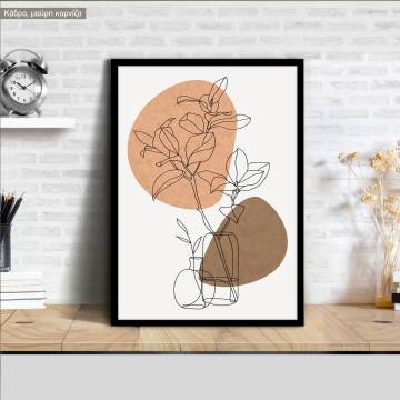 Leaves and shapes VII, poster