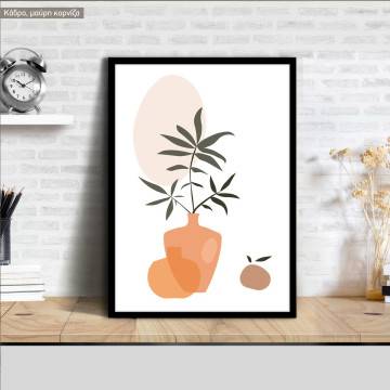 Leaves and shapes VIII, poster