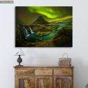 Πίνακας σε καμβά προσφορά 100x70 cm Βόρειο Σέλας, Aurora at Kirkjufell