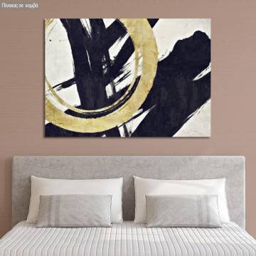 Πίνακας σε καμβά Προσφορά 130x90 cm, Yellow with black