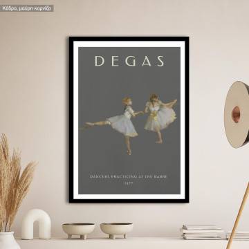 Dancers practicing at the barre, Degas, poster