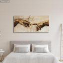 Canvas print The creation of Adam (detail), Michelangelo