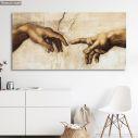 Canvas print The creation of Adam (detail), Michelangelo