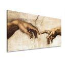 Canvas print The creation of Adam (detail), Michelangelo