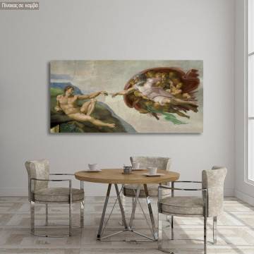 Canvas print The creation of Adam Michelangelo Framed canvas View 1 2