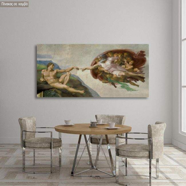 Πίνακας ζωγραφικής The creation of Adam, Michelangelo