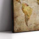 Canvas print World map vintage,3 panels