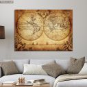 Canvas print Vintage world map 1733
