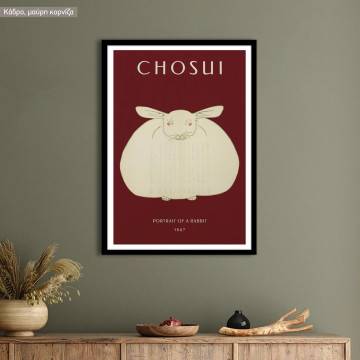 Portrait of a rabbit, Chosui, poster