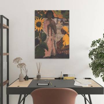 Canvas print Gypsies with sunflowers reart (original by O. Mueller). View 1 2