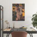 Canvas print Gypsies with sunflowers, reart (original by O. Mueller).