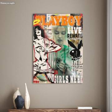 Canvas print Playboy collage
