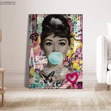 Canvas print A grafitti Audrey
