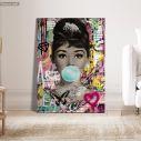 Canvas print A grafitti Audrey