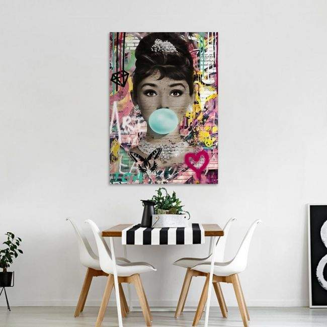 Canvas print A grafitti Audrey