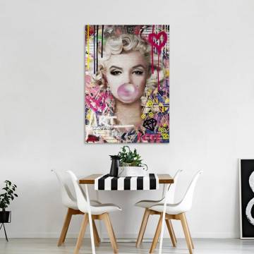 Canvas print A graffiti Marilyn Framed canvas View 1 2