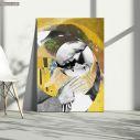 Canvas print A kiss in mixed media
