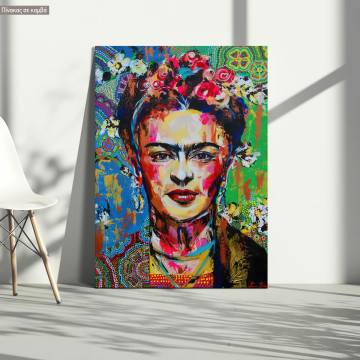 Canvas print Hello colorful Frida