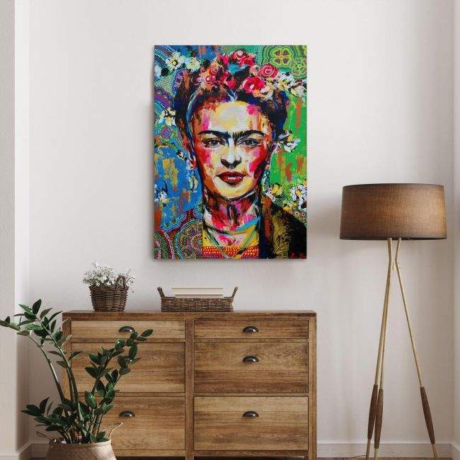Canvas print Hello colorful Frida