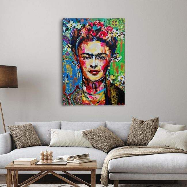 Canvas print Hello colorful Frida