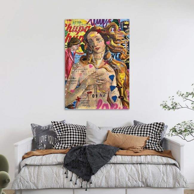 Canvas print Birth of Venus, graffiti style