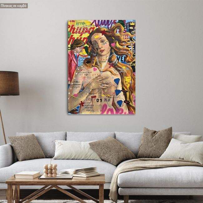 Canvas print Birth of Venus, graffiti style