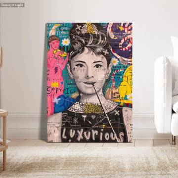 Πίνακας σε καμβά A luxurious graffiti Audrey