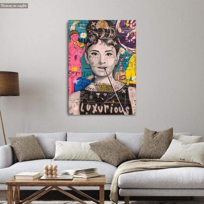 Canvas print A luxurious graffiti Audrey