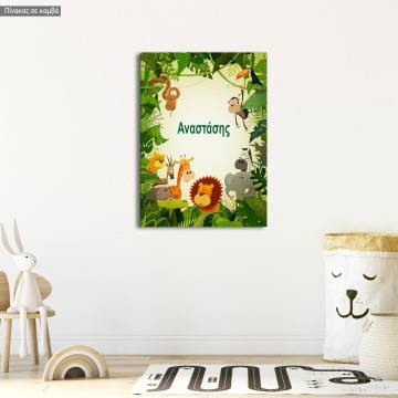 Kids canvas print Jungle time 2