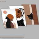 Curious cats, three panels poster