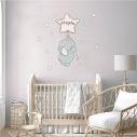 Kids wall stickers little elephant at moon and stars II