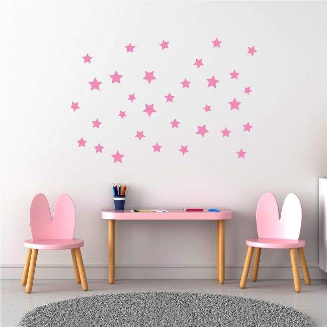 Αυτοκόλλητα τοίχου παιδικά Αστέρια σε διάφορα μεγέθη