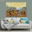 Canvas print Olive trees under sun, Vincent van Gogh