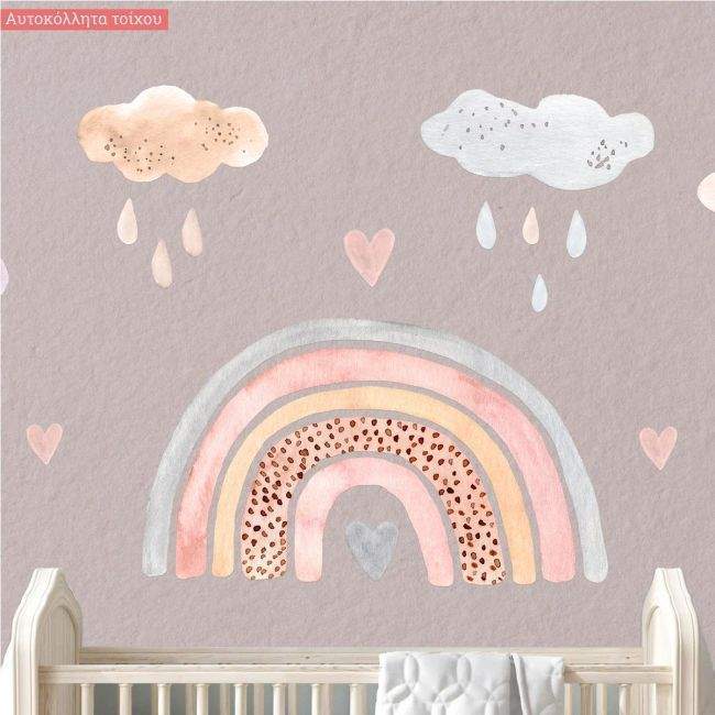 Kids wall stickers Rainbow Watercolor