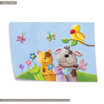 Happy animals Watercolor, poster 2