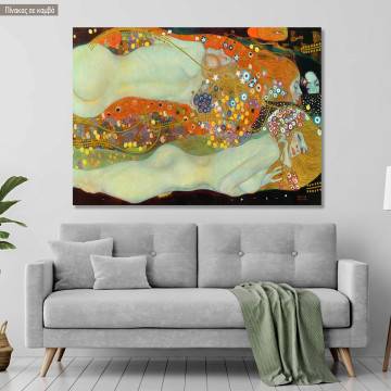 Canvas print Water serpents II, Klimt Gustav