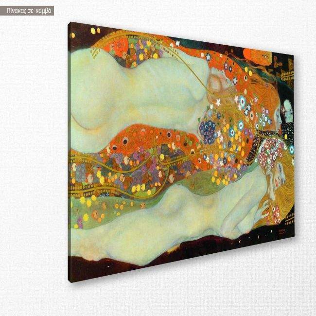Canvas print Water serpents II, Klimt Gustav
