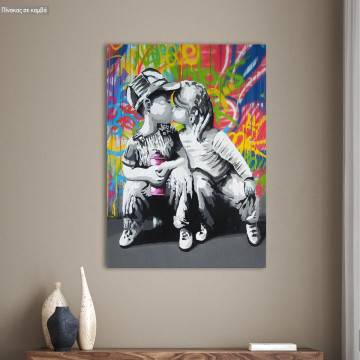Canvas print Innocent kiss