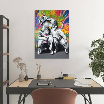Canvas print Innocent kiss Framed canvas View 1 2