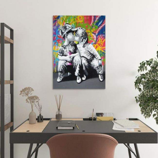 Canvas print Innocent kiss