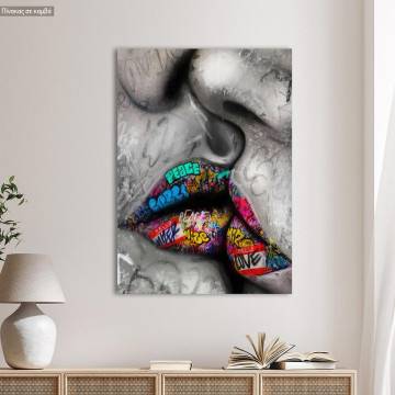 Canvas print Love and peace