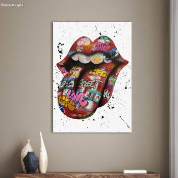 Canvas print Teasing lips