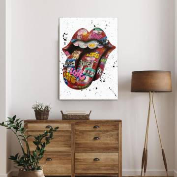 Canvas print Teasing lips Framed canvas View 1 2
