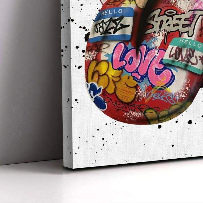 Canvas print Teasing lips