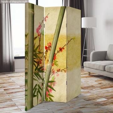 Room divider Bamboo and cherries