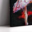 Canvas print Ballerina in red background