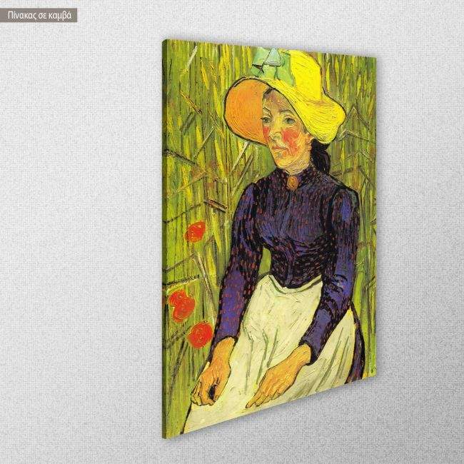 Canvas print Girl in a straw hat, Vincent van Gogh